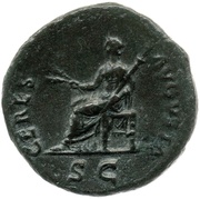 As - Galba CERES AVGVSTA S C; Ceres, Rome, 68-69 reverse image