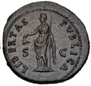 As - Galba LIBERTAS PVBLICA S C; Libertas, Rome, 68-69 reverse image