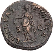 As - Galba LIBERTAS PVBLICA S C; Libertas, Rome, 68-69 reverse image