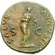 As - Galba SALVS AVGVSTI S C; Salus, Rome, 68-69 reverse image