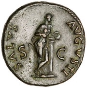 As - Galba SALVS AVGVSTI S C; Salus, Rome, 68-69 reverse image