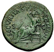 As - Galba SECVRITAS ROMANI S C; Securitas, Rome, 68-69 reverse image