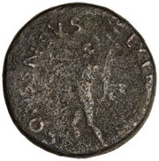 As - Vitellius CONSENSVS EXERCITVVM S C; Mars, Rome, 69 reverse image