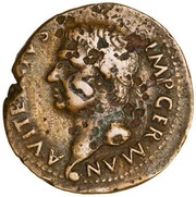 As - Vitellius FIDES EXERCITVVM S C obverse image