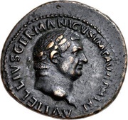 As - Vitellius AEQVITAS AVGVSTI S C; Aequitas obverse image