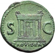 As - Vitellius PROVIDENT S C, Rome, 69 reverse image