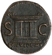 As - Vitellius PROVIDENT S C, Rome, 69 reverse image