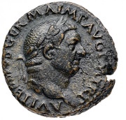As - Vitellius VICTOR AVGVSTI S C; Victory obverse image