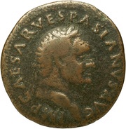 As - Vespasian COS ITER FORT RED S C; Fortuna obverse image