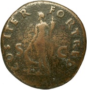 As - Vespasian COS ITER FORT RED S C; Fortuna, Rome, 70 reverse image