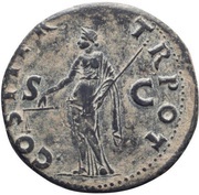 As - Vespasian COS ITER TR POT S C; Aequitas, Rome, 70 reverse image