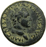 As - Vespasian COS ITER TR POT S C; Mars obverse image