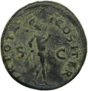 As - Vespasian COS ITER TR POT S C; Mars, Rome, 70 reverse image