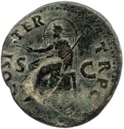 As - Vespasian COS ITER TR POT S C; Pax, Rome, 70 reverse image