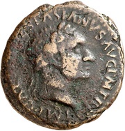 As - Vespasian COS ITER TR POT S C; Aequitas obverse image