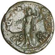 As - Vespasian AEQVITAS AVGVSTI S C; Aequitas, Rome, 71 reverse image