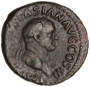 As - Vespasian AEQVITAS AVGVSTI S C; Aequitas obverse image