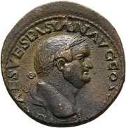 As - Vespasian FORTVNAE REDVCI S C; Fortuna obverse image