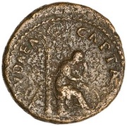As - Vespasian IVDAEA CAPTA S C; Judaea, Rome, 71 reverse image