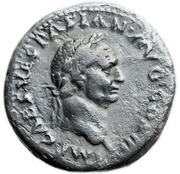 As - Vespasian IVDAEA CAPTA S C; Judaea obverse image