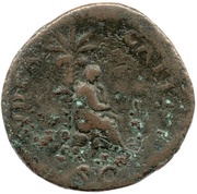 As - Vespasian IVDEA CAPTA S C; Judaea, Rome, 71 reverse image