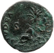As - Vespasian IVDEA CAPTA S C; Judaea, Rome, 71 reverse image