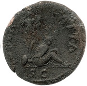 As - Vespasian IVDEA CAPTA S C; Judaea, Rome, 71 reverse image