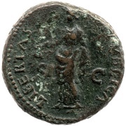 As - Vespasian LIBERTAS PVBLICA S C; Libertas, Rome, 71 reverse image