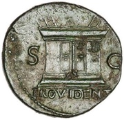 As - Vespasian PROVIDENT S C, Rome, 71 reverse image