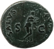 As - Vespasian SALVS AVGVSTI S C; Salus, Rome, 71 reverse image