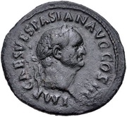 As - Vespasian S C; Victory obverse image