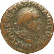 As - Vespasian S C; Victory obverse image