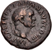 As - Vespasian VICTORIA AVG S C; Victory and Judaea obverse image