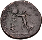 As - Vespasian VICTORIA AVG S C; Victory and Judaea, Rome, 71 reverse image