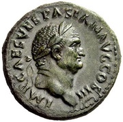 As - Vespasian VICTORIA AVGVSTI S C; Victory obverse image
