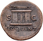 As - Vespasian PROVIDENT S C, Rome, 71 reverse image