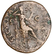 As - Vespasian SECVRITAS AVGVSTI S C; Securitas, Rome, 71 reverse image