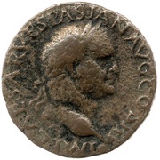 As - Vespasian VICTORIA AVGVSTI S C; Victory obverse image