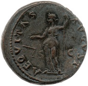As - Titus AEQVITAS AVGVST S C; Aequitas, Rome, 72 reverse image