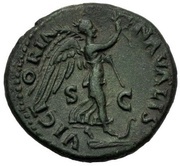 As - Titus VICTORIA NAVALIS S C; Victory, Rome, 72 reverse image