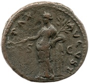 As - Titus PAX AVGVST S C; Pax, Rome, 72 reverse image