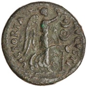 As - Titus VICTORIA AVGVSTI S C; Victory, Rome, 72 reverse image