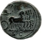 As - Domitian and Vespasian S C, Rome, 72 reverse image