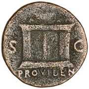 As - Vespasian PROVIDENT S C, Rome, 72 reverse image