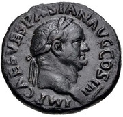 As - Vespasian FELICITAS PVBLICA S C; Felicitas obverse image