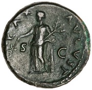 As - Vespasian PAX AVGVST S C; Pax, Rome, 73 reverse image