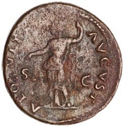 As - Titus AEQVITAS AVGVST S C; Aequitas, Rome, 73 reverse image