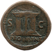 As - Titus PROVIDENT S C, Rome, 73 reverse image