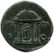 As - Titus VESTA S C, Rome, 73 reverse image