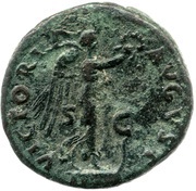 As - Titus VICTORIA AVGVST S C; Victory, Rome, 73 reverse image